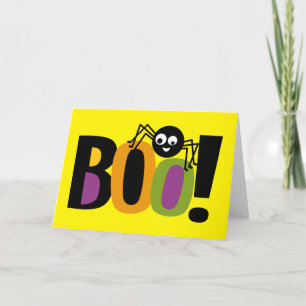 Spider BOO Halloween Thank You Card