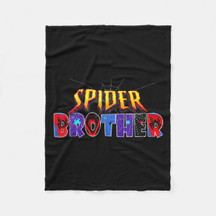Spider Brother Shirt Birthday Family Funny Hallowe Fleece Blanket