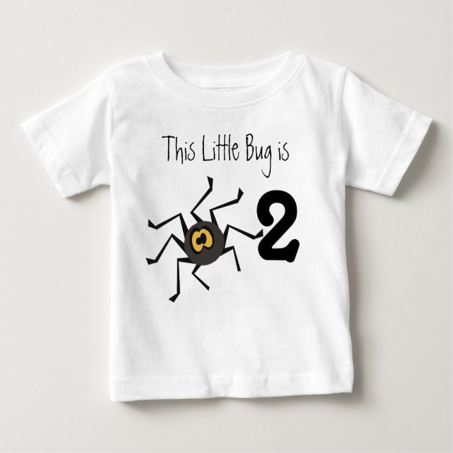 Spider Bug Customisable Birthday T-shirt (Front)