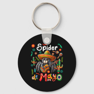 Spider Cinco De Mayo Mexican Sombrero Guitar Colou Key Ring