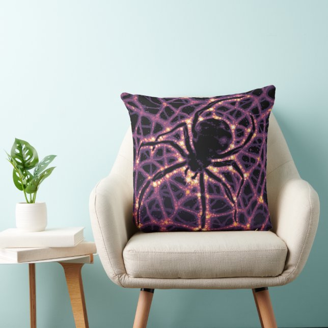 Spider Cosmic Web, Halloween Galaxy of Horrors Cushion (Chair)