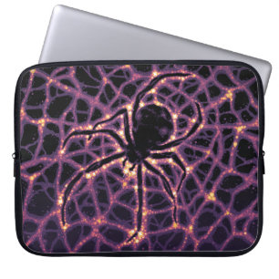 Spider Cosmic Web, Halloween Galaxy of Horrors Laptop Sleeve