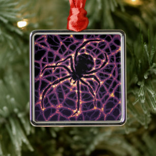Spider Cosmic Web, Halloween Galaxy of Horrors Metal Tree Decoration