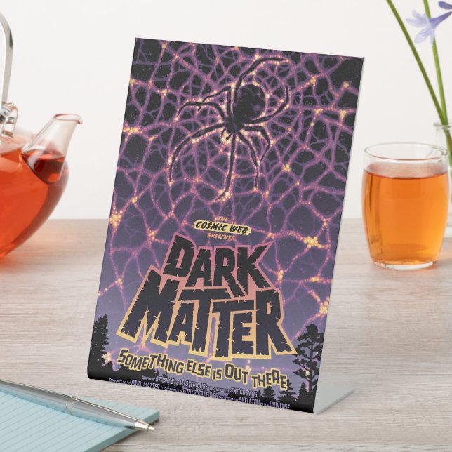 Spider Cosmic Web, Halloween Galaxy of Horrors Pedestal Sign (In SItu)