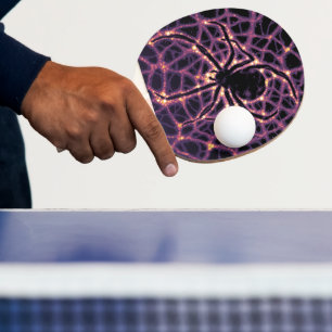 Spider Cosmic Web, Halloween Galaxy of Horrors Ping Pong Paddle