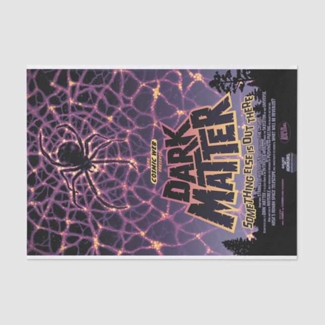 Spider Cosmic Web, Halloween Galaxy of Horrors Tissue Paper (Front)