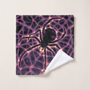 Spider Cosmic Web, Halloween Galaxy of Horrors Wash Cloth