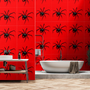 Spider Custom Colour Red Wallpaper