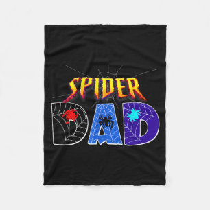 Spider Dad Design Fathers Day Matching Family Fleece Blanket