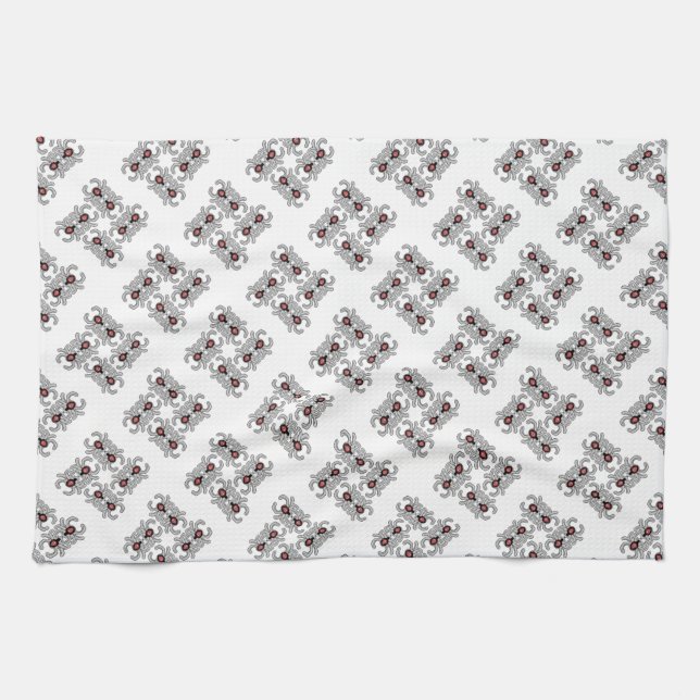 Spider Dance Print Kitchen Towel (Horizontal)