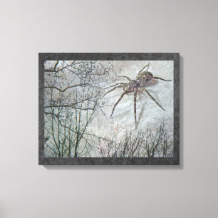 Spider Descending Canvas Print