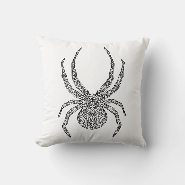 Spider Doodle Cushion (Front)