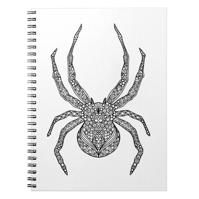 Spider Doodle Spiral Notebook (Front)