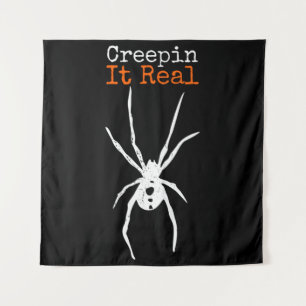 Spider G Funny Halloween Costume - Creepin It Real Tapestry
