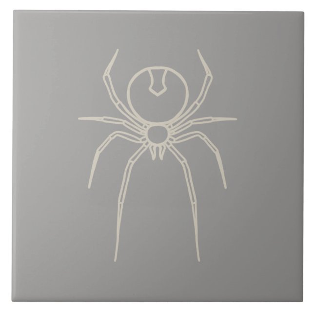 Spider - Ghost Grey and Bone White Tile (Front)