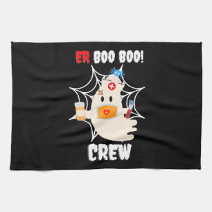 Spider Gift Boo Crew Nurse Halloween Cute Spider Tea Towel