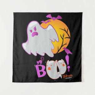 Spider Gift Boo Ghost Bats Spider Creepy Halloween Tapestry