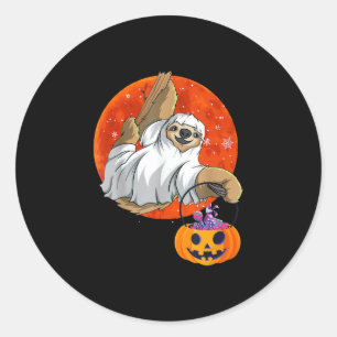 Spider Gift Boo Halloween With Pumpkin Classic Round Sticker