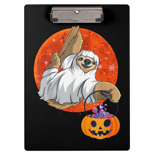 Spider Gift | Boo Halloween With Pumpkin Clipboard (Front)