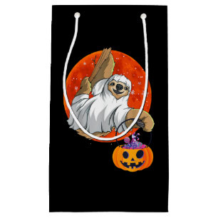 Spider Gift   Boo Halloween With Pumpkin Small Gift Bag