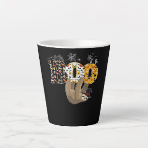 Spider Gift Boo Halloween With Sloth Witch Hat Latte Mug