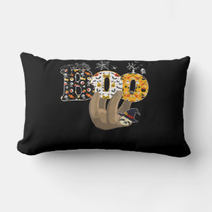 Spider Gift Boo Halloween With Sloth Witch Hat Lumbar Cushion
