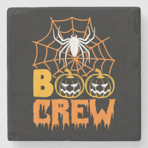 Spider Gift Boo Pumpkin Halloween Spider Boo Crew Stone Coaster
