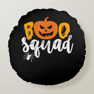 Spider Gift   Boo Squad - Pumpkin Spider Halloween Round Cushion