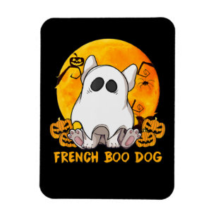 Spider Gift French Boo Bulldog With Pumpkin Spider Magnet