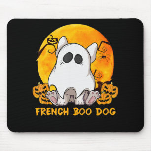 Spider Gift French Boo Bulldog With Pumpkin Spider Mouse Pad