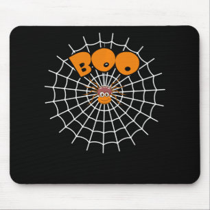Spider Gift Funny Boo Spider Web Halloween Mouse Pad