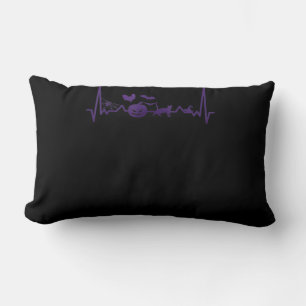Spider Gift   Funny Heartbeat Line Halloween Lumbar Cushion