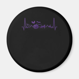 Spider Gift Funny Heartbeat Line Halloween Magnet