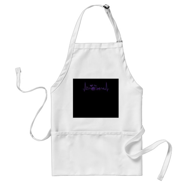 Spider Gift | Funny Heartbeat Line Halloween Standard Apron (Front)