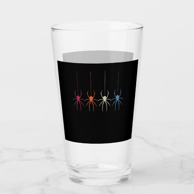 Spider Gift | Halloween 2020 Vintage Spider Web Glass (Front)
