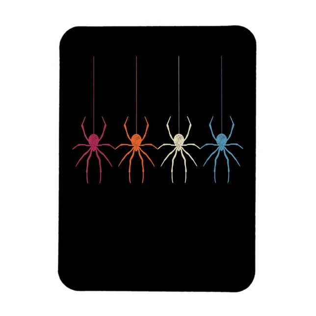 Spider Gift | Halloween 2020 Vintage Spider Web Magnet (Vertical)
