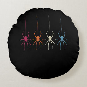 Spider Gift   Halloween 2020 Vintage Spider Web Round Cushion