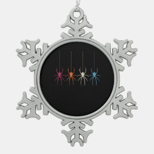 Spider Gift Halloween 2020 Vintage Spider Web Snowflake Pewter Christmas Ornament