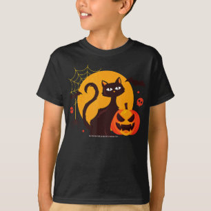 Spider Gift Halloween Black Cat Spider Pumpkin T-Shirt