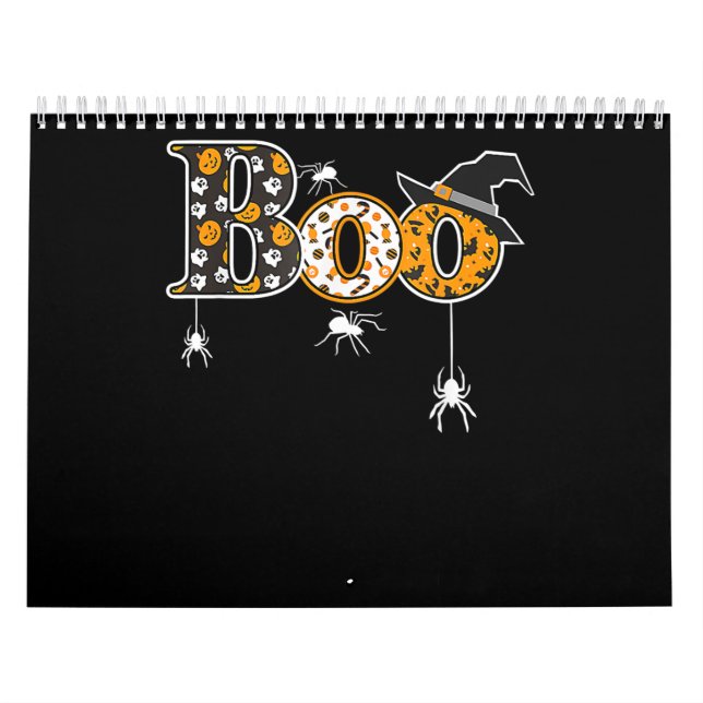 Spider Gift | Halloween Boo Spider Calendar (Cover)
