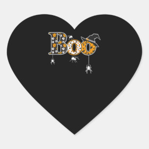 Spider Gift   Halloween Boo Spider Heart Sticker