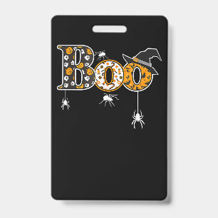 Spider Gift Halloween Boo Spider ID Badge