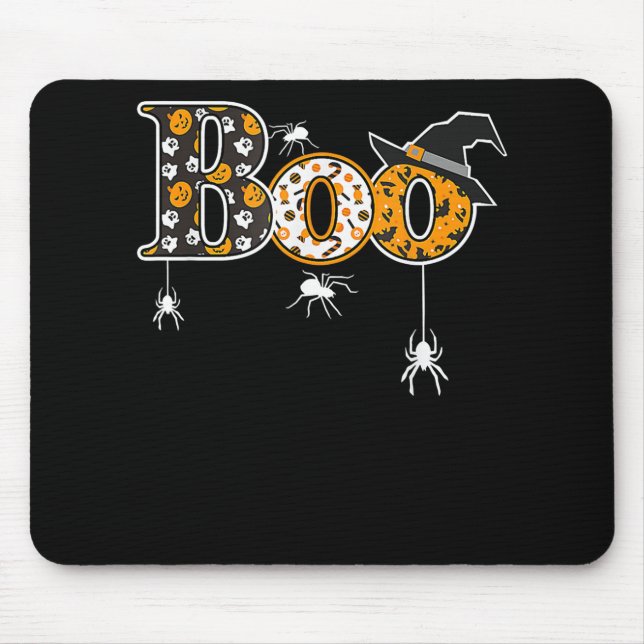Spider Gift | Halloween Boo Spider Mouse Pad (Front)
