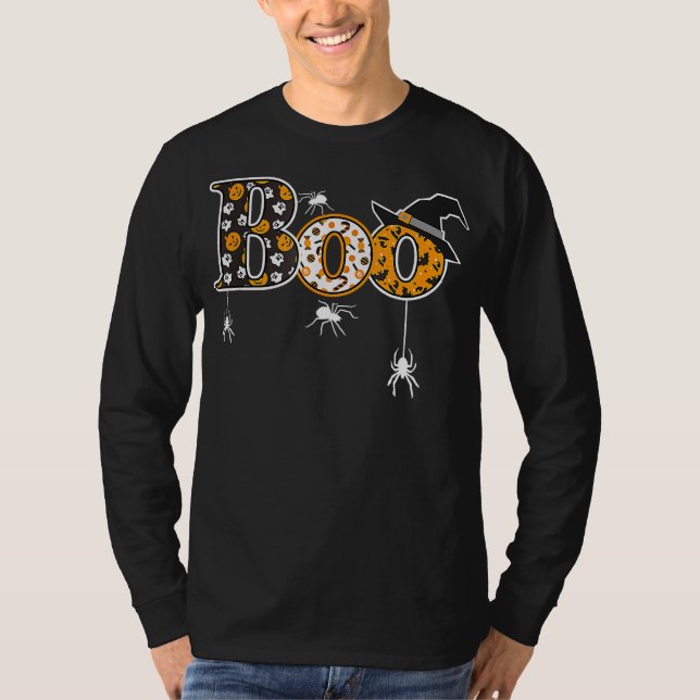 Spider Gift | Halloween Boo Spider T-Shirt (Front)