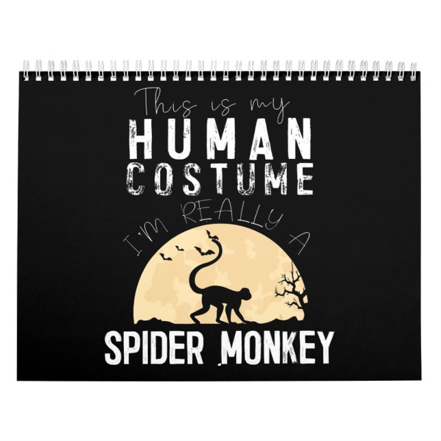 Spider Gift | Halloween Human Costume Spider Calendar (Cover)