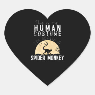 Spider Gift   Halloween Human Costume Spider Heart Sticker