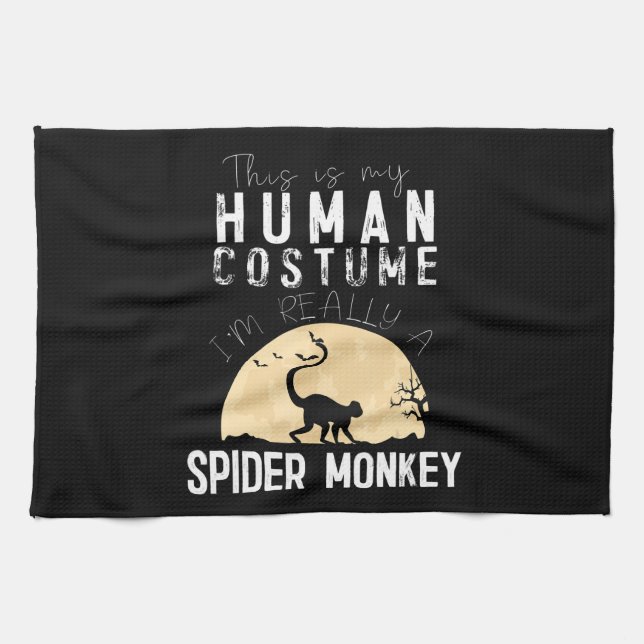 Spider Gift | Halloween Human Costume Spider Tea Towel (Horizontal)