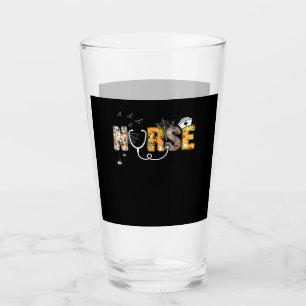 Spider Gift   Halloween Nurse With Pumpkin Spider Glass