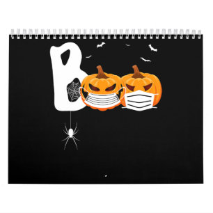 Spider Gift Halloween Pumpkins Wearing Mask Spi Calendar