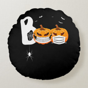 Spider Gift Halloween Pumpkins Wearing Mask Spi Round Cushion